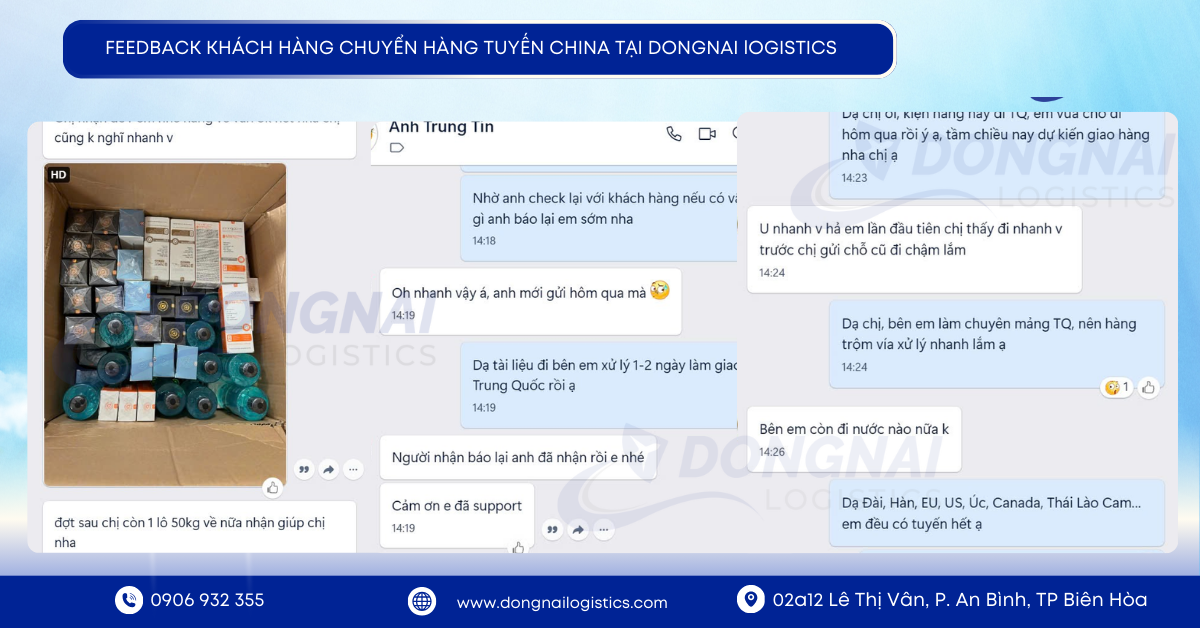 CHUYỂN PHÁT TÀI LIỆU, HÀNG MẪU ĐI TRUNG QUỐC TẠI ĐỒNG NAI