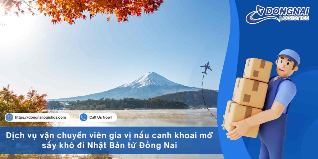Dịch vụ vận chuyển viên gia vị nấu canh khoai mỡ sấy khô đi Nhật Bản từ Đồng Nai