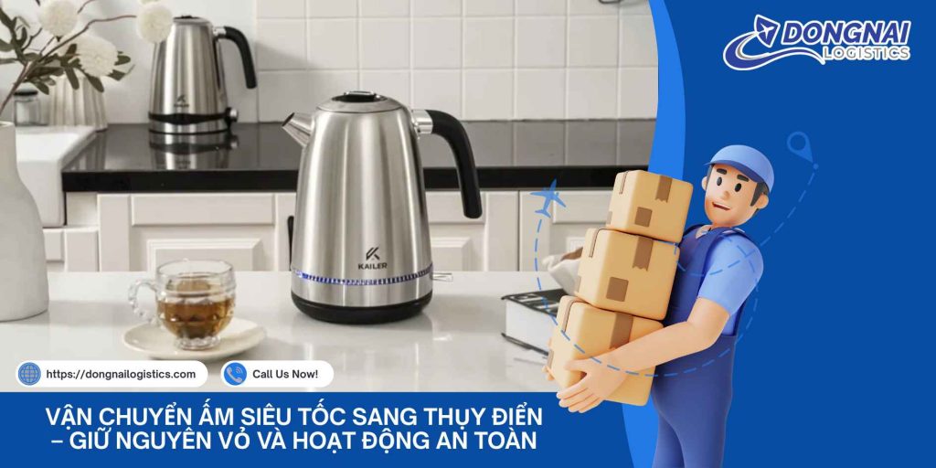 Vận Chuyển Ấm Siêu Tốc Sang Thụy Điển – Giữ Nguyên Vỏ Và Hoạt Động An Toàn
