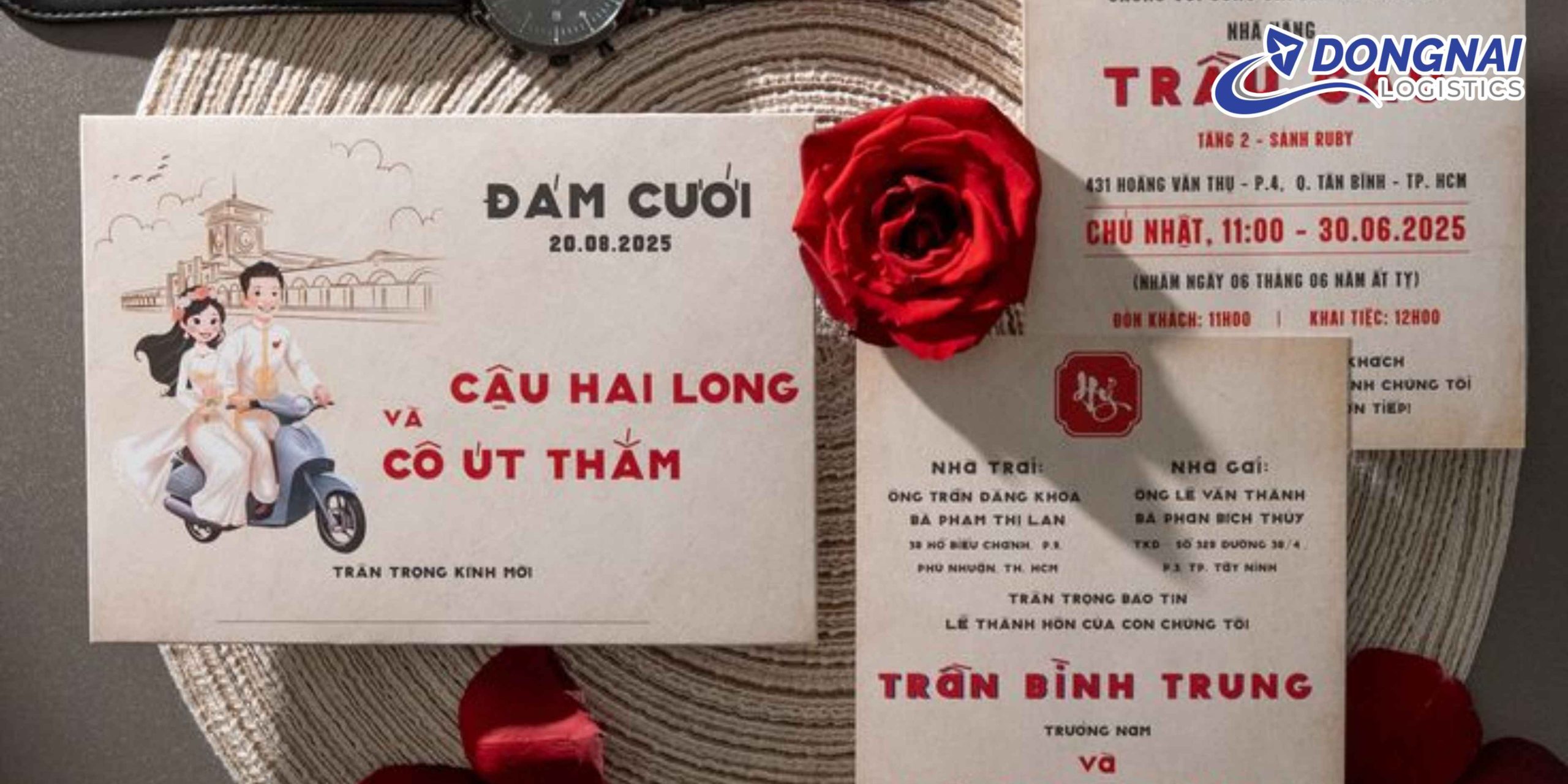 GỬI THIỆP CƯỚI TỪ VIỆT NAM SANG CANADA - TRAO TRỌN LỜI MỜI CÙNG DONGNAI LOGISTICS