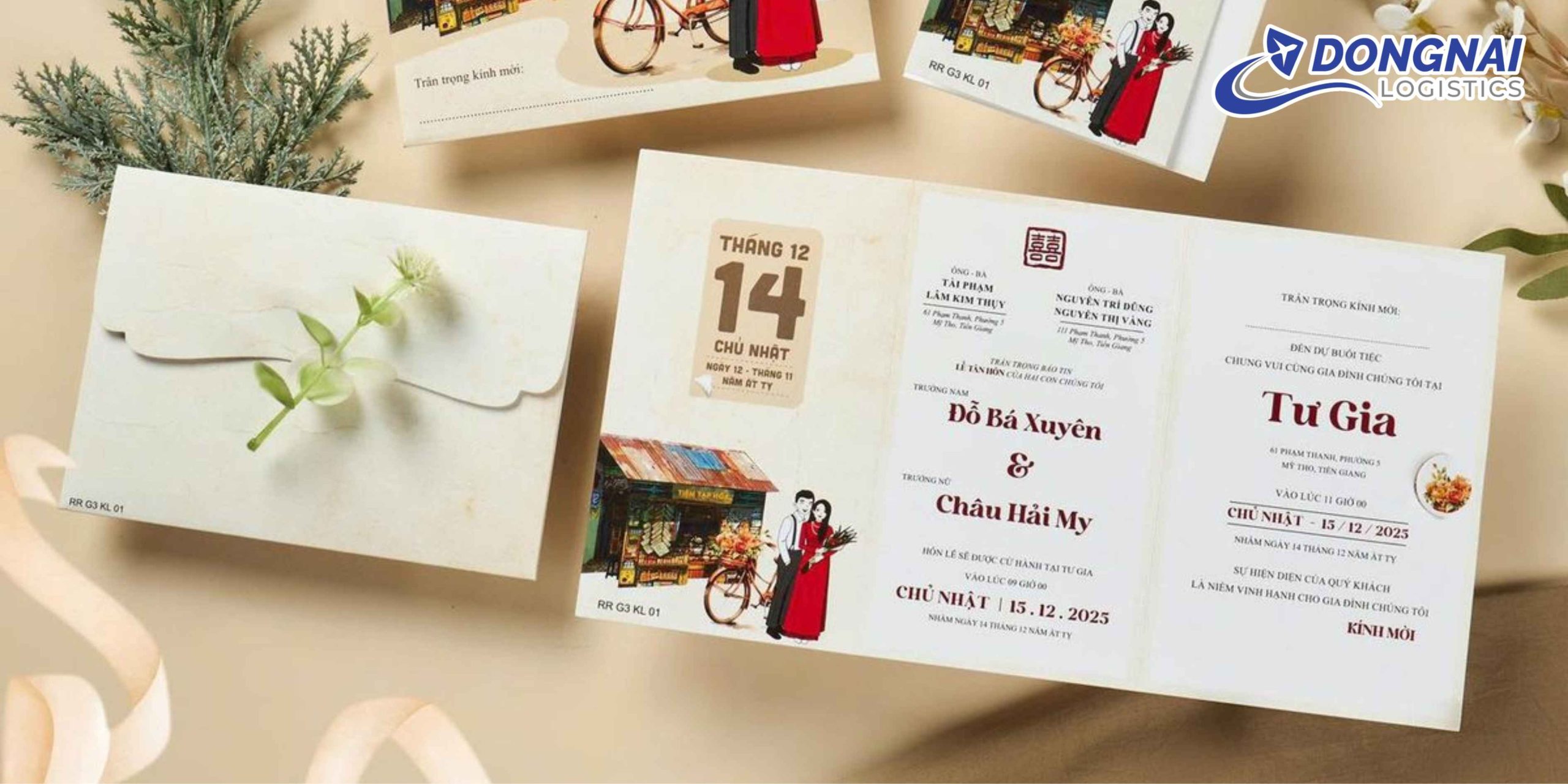 GỬI THIỆP CƯỚI TỪ VIỆT NAM SANG CANADA - TRAO TRỌN LỜI MỜI CÙNG DONGNAI LOGISTICS