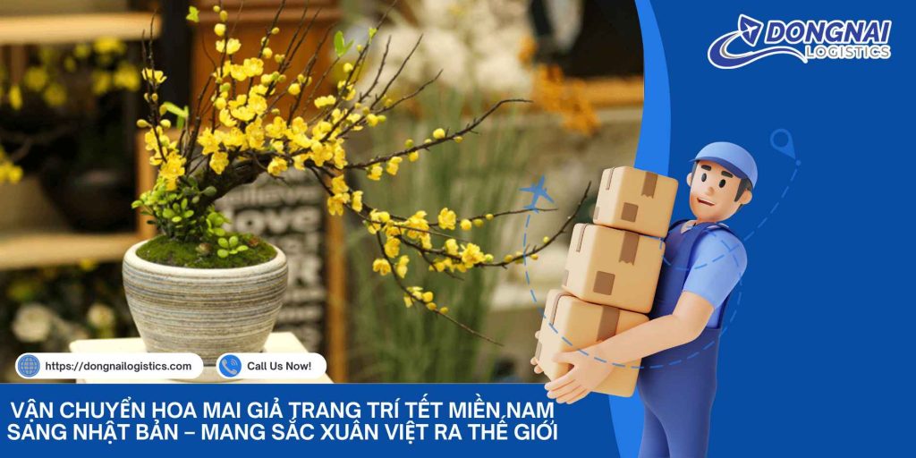 Vận Chuyển Hoa Mai Giả Trang Trí Tết Miền Nam Sang Nhật Bản – Mang Sắc Xuân Việt Ra Thế Giới