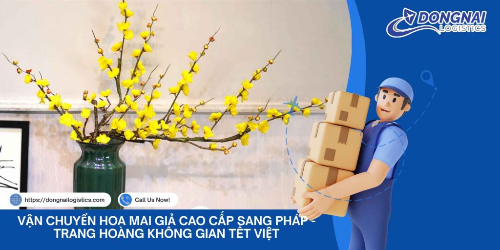 Vận Chuyển Hoa Mai Giả Cao Cấp Sang Pháp - Trang Hoàng Không Gian Tết Việt