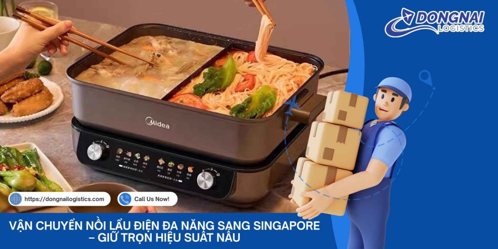 Vận Chuyển Nồi Lẩu Điện Đa Năng Sang Singapore – Giữ Trọn Hiệu Suất Nấu