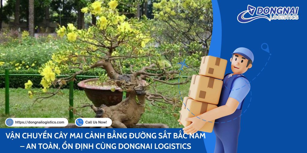 VẬN CHUYỂN CÂY MAI CẢNH BẰNG ĐƯỜNG SẮT BẮC NAM – AN TOÀN, ỔN ĐỊNH CÙNG DONGNAI LOGISTICS