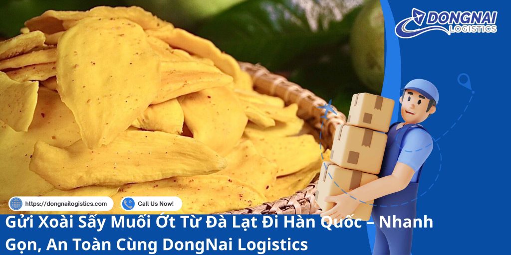 Gửi Xoài Sấy Muối Ớt Từ Đà Lạt Đi Hàn Quốc – Nhanh Gọn, An Toàn Cùng DongNai Logistics