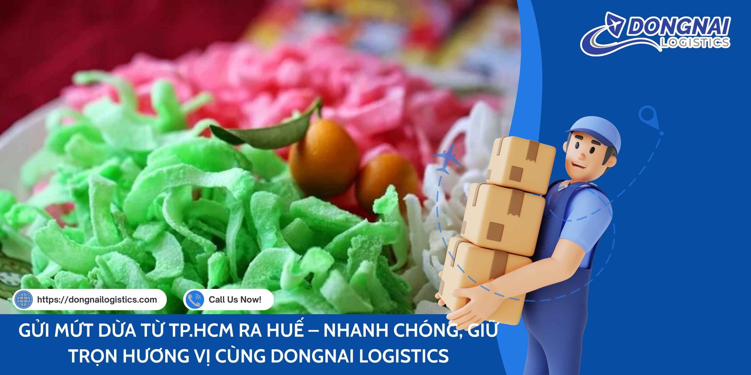 GỬI MỨT DỪA TỪ TP.HCM RA HUẾ – NHANH CHÓNG, GIỮ TRỌN HƯƠNG VỊ CÙNG DONGNAI LOGISTICS