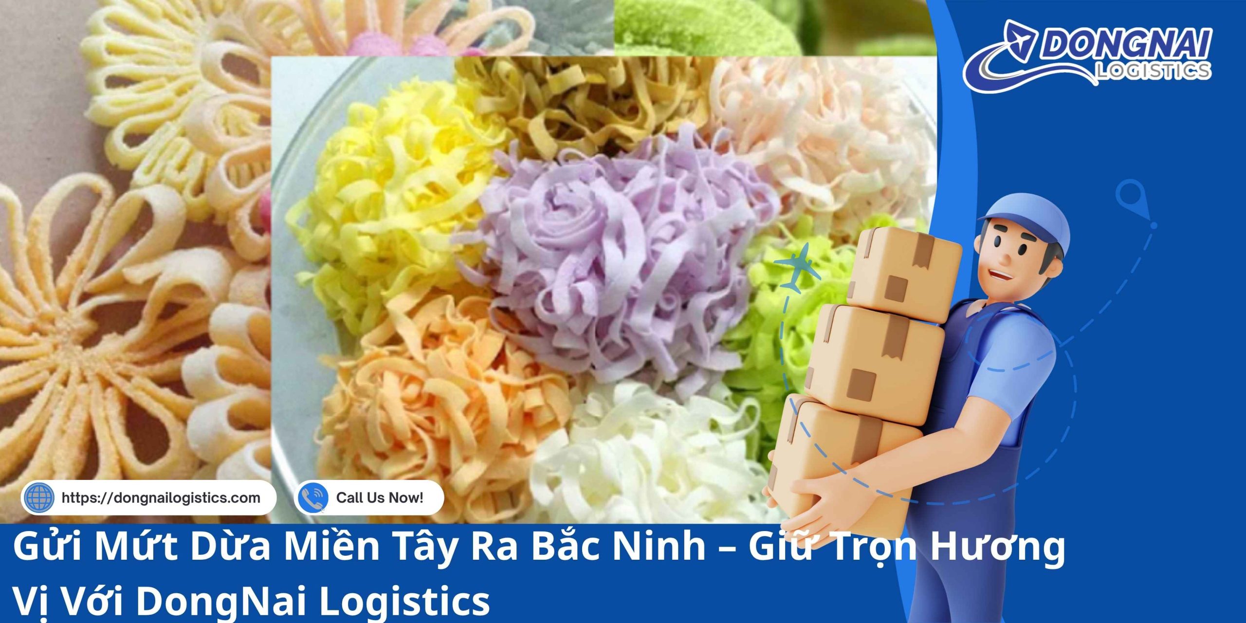 Gửi Mứt Dừa Miền Tây Ra Bắc Ninh – Giữ Trọn Hương Vị Với DongNai Logistics